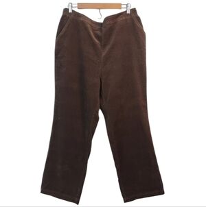 Croft & Barrow Women's Brown Corduroy Classic Fit Pants Size XL NWT